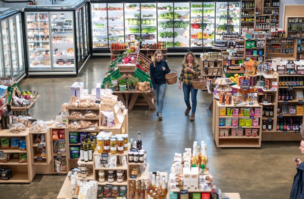 Harvey Browns Food Hall featuring produce from Isle of Wight and artisan producers